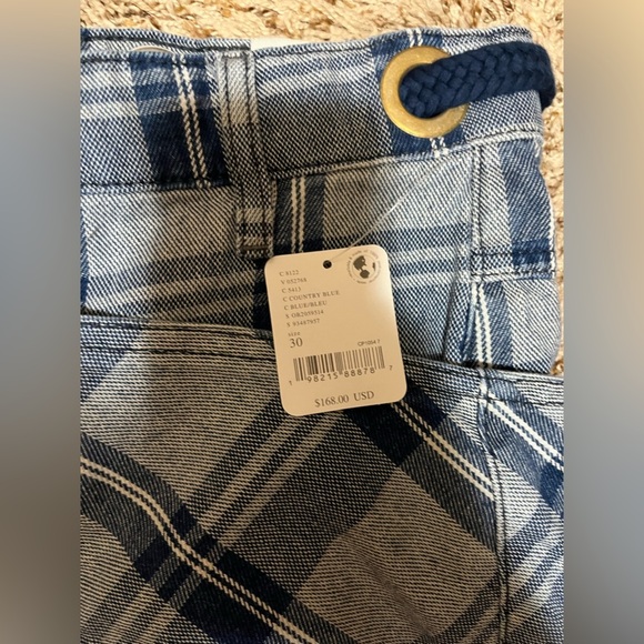 Free People We The Free Moxie Plaid Pull-On Barrel Jeans - Picture 3 of 4